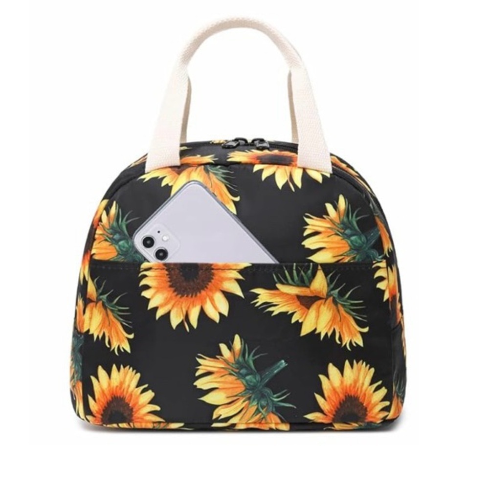 Sunflower insulated lunch bag